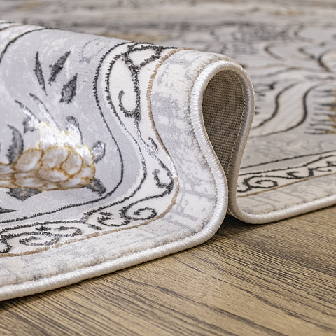 Турецкий прямой кремовый ковер rich na56d